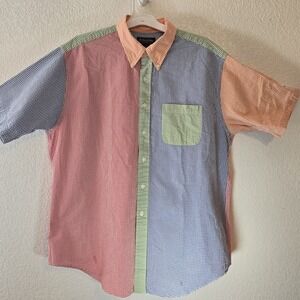 brooks brothers seersucker Multi Color xl Button-up Shirt Mens colorblock
